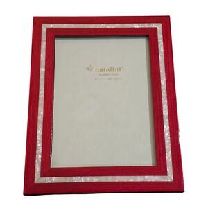 Natalini Red White Pearl of Inlay Picture Frame 5" x 7" NEW